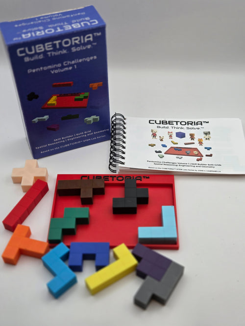 Cubetoria™ Pentomino Challenges Volume 1: 6×10 Puzzle Set