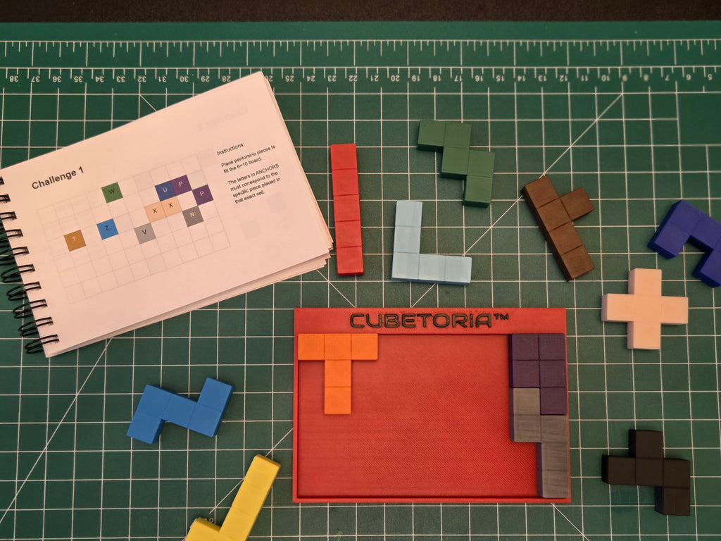 Cubetoria™ Pentomino Challenges Volume 1: 6×10 Puzzle Set